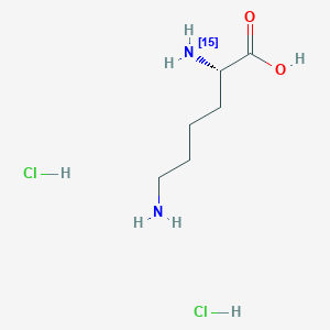 Chemical structure of L-Lysine-15N dihydrochloride