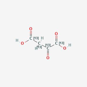 Chemical structure of Oxaloacetic acid-13C4