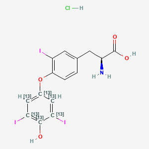Chemical structure of Reverse T3-13C6 hydrochloride