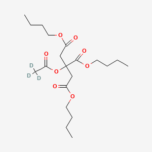 Chemical structure of Tributyl O-Acetylcitrate-d3