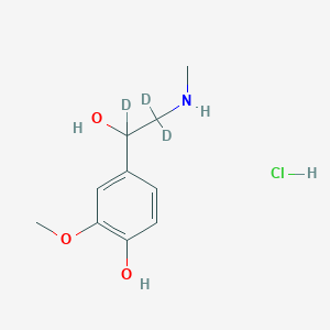 Chemical structure of (+/-)-Metanephrine-alpha,beta,beta-d3 hcl