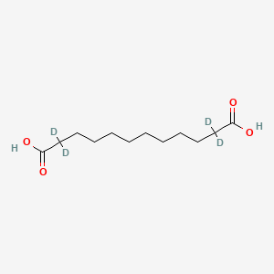 Chemical structure of Dodecanedioic acid-d4