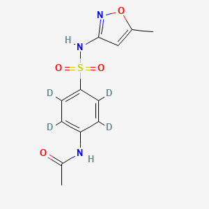 Chemical structure of N4-Acetylsulfamethoxazole-d4