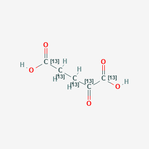 Chemical structure of 2-Ketoglutaric acid-13C5