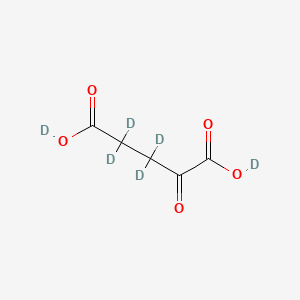 Chemical structure of 2-Ketoglutaric acid-d6