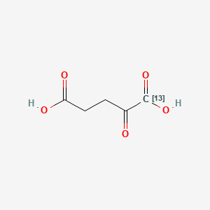 Chemical structure of 2-Ketoglutaric acid-13C