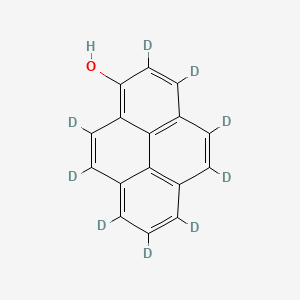 Chemical structure of 1-Hydroxypyrene-d9