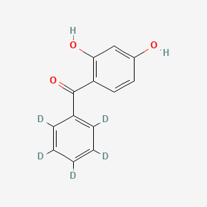 Chemical structure of 2,4-Dihydroxybenzophenone-d5
