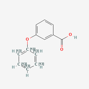 Chemical structure of 3-Phenoxybenzoic acid-13C6
