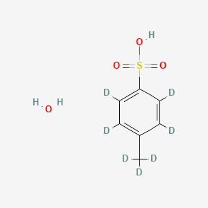 Chemical structure of P-Toluene-D7-sulfonic acid H2O