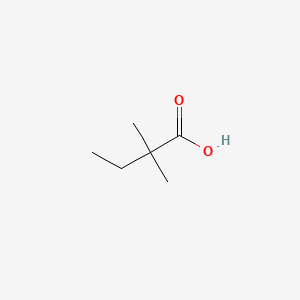Chemical structure of 2,2-Dimethylbutyric-d11 acid