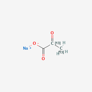 Chemical structure of 2-Oxopropanoate-13C5 sodium