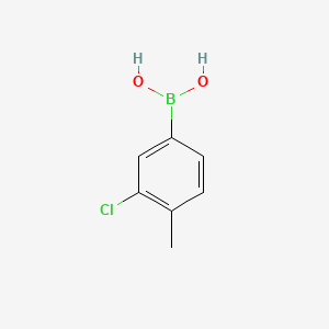 Chemical structure of 3-Chloro-4-methylphenylboronic acid