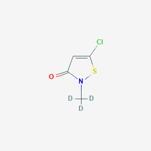 Chemical structure of 5-Chloro-2-methyl-3-isothiazolone-d3