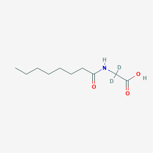 Chemical structure of N-Octanoylglycine-2,2-d2