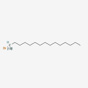 Chemical structure of 1-Bromopentadecane-1-13C