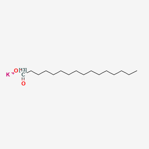 Chemical structure of Hexadecanoate-13C potassium