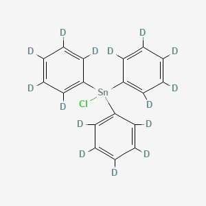Chemical structure of Triphenyltin chloride-d15