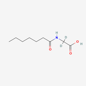 Chemical structure of N-Heptanoylglycine-d2