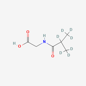 Chemical structure of N-Isobutyryl-glycine-d7