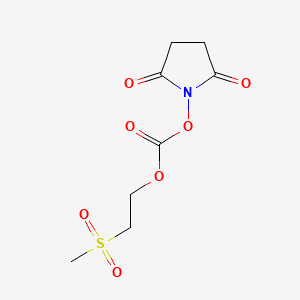 Chemical structure of 2-(Methylsulfonyl)ethyl n-succinimidyl carbonate
