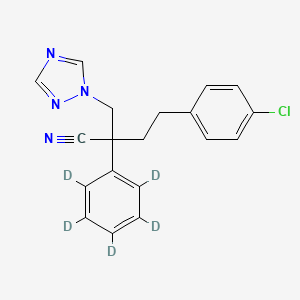 Chemical structure of Fenbuconazole (phenyl D5)