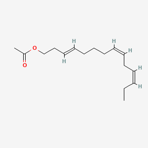 Chemical structure of (3E,8Z,11Z)-3,8,11-Tetradecatrienyl acetate