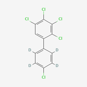 Chemical structure of 2,3,4,4',5-Pentachloro-1,1'-biphenyl-d4