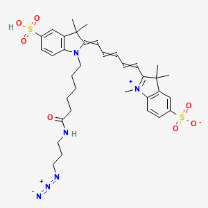 Chemical structure of Sulfo-Cy5-N3