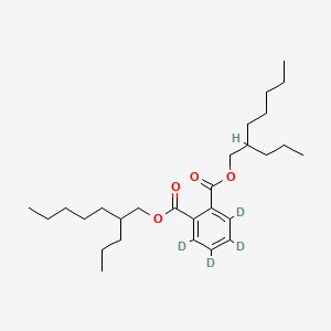 Chemical structure of Bis(2-propylheptyl) phthalate-d4