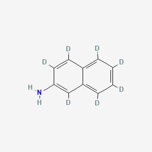 Chemical structure of 2-Naphthalen-1,3,4,5,6,7,8-d7-amine