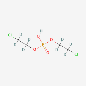 Chemical structure of Bis(2-chloroethyl) phosphate-d8