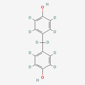 Chemical structure of p,p'-Bisphenol F-d10