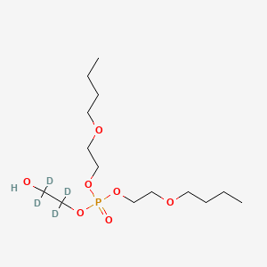 Chemical structure of Bis(2-butoxyethyl) 2-hydroxyethyl phosphate-d4
