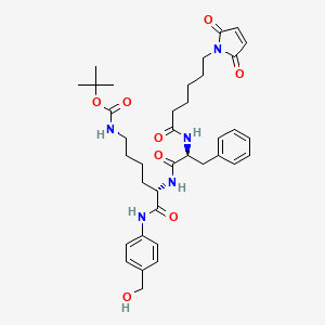 Chemical structure of Mc-Phe-Lys(Boc)-PAB