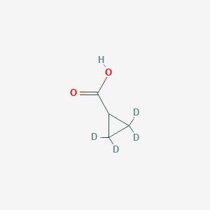 Chemical structure of Cyclopropanecarboxylic acid-d4