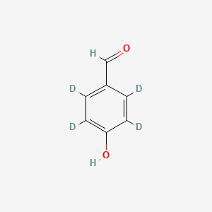 Chemical structure of p-Hydroxybenzaldehyde-d4