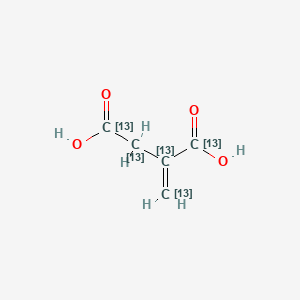 Chemical structure of Itaconic acid-13C5