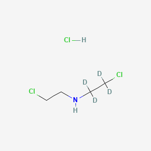 Chemical structure of Bis(2-chloroethyl)-1,1,2,2-D4-amine hcl