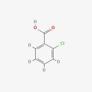 Chemical structure of 2-Chlorobenzoic acid-d4