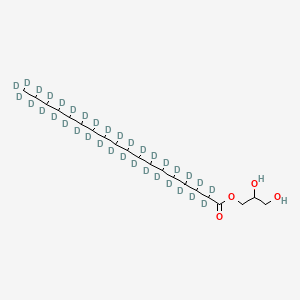 Chemical structure of 1-Stearoyl-rac-glycerol-d35