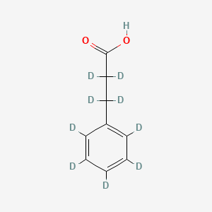 Chemical structure of Hydrocinnamic acid-d9