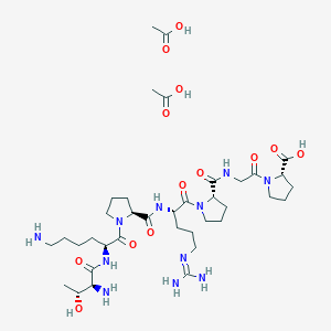 Chemical structure of Selank diacetate