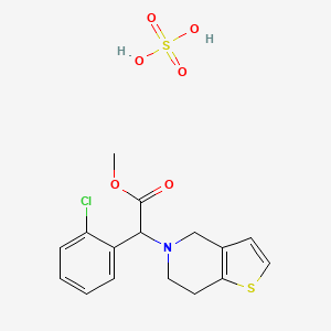 Chemical structure of (±)-Clopidogrel bisulfate