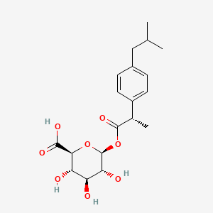 Chemical structure of (S)-Ibuprofen acyl-β-D-glucuronide