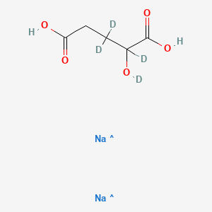 Chemical structure of α-Hydroxyglutaric acid-d4 disodium