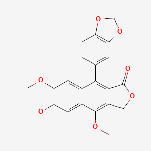Chemical structure of Justicidin A