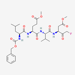 Chemical structure of Z-LEVD-FMK