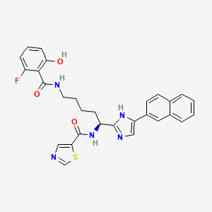 Chemical structure of (Rac)-JBJ-04-125-02 acetate