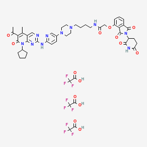Chemical structure of BSJ-03-204 triTFA